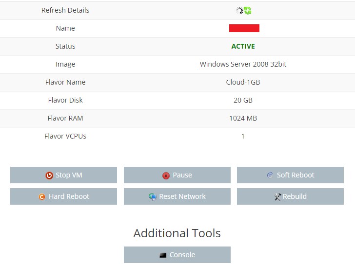 Hướng dẫn sử dụng control panel VPS trên trang id.demo.vnso.vn
