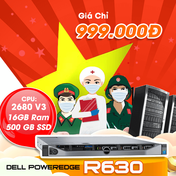 Thuê Máy Chủ Dell PowerEdge R630 - Giá Cực Sốc Chỉ 999.000Đ