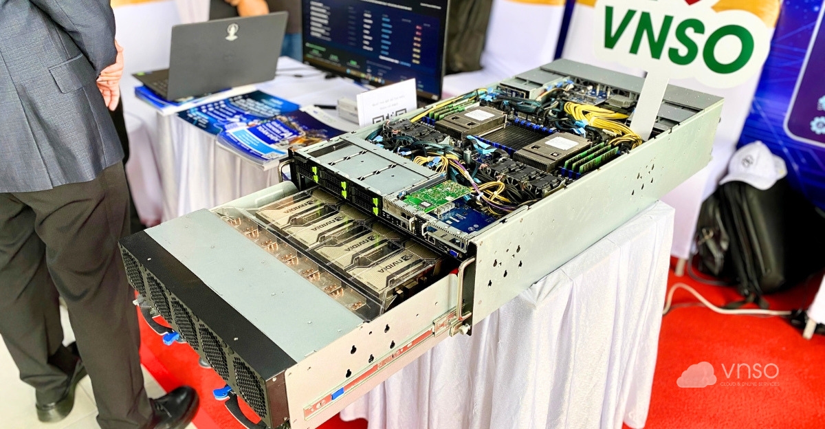 Server GPU NVIDIA A100 thực tế tại VNSO