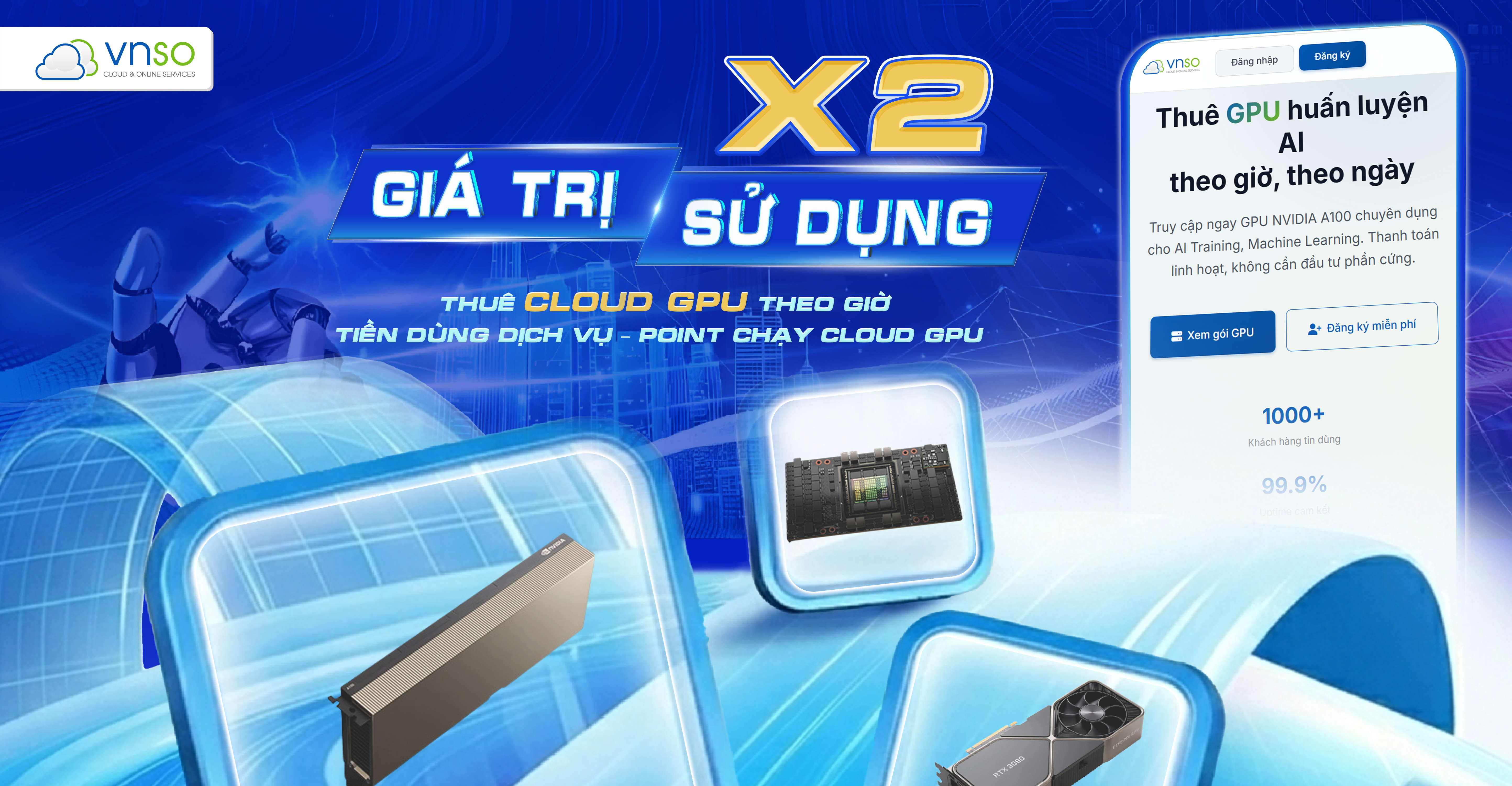 Khuyến Mãi Cloud GPU - X2 Giá Trị Sử Dụng Tiền Dùng Dịch Vụ