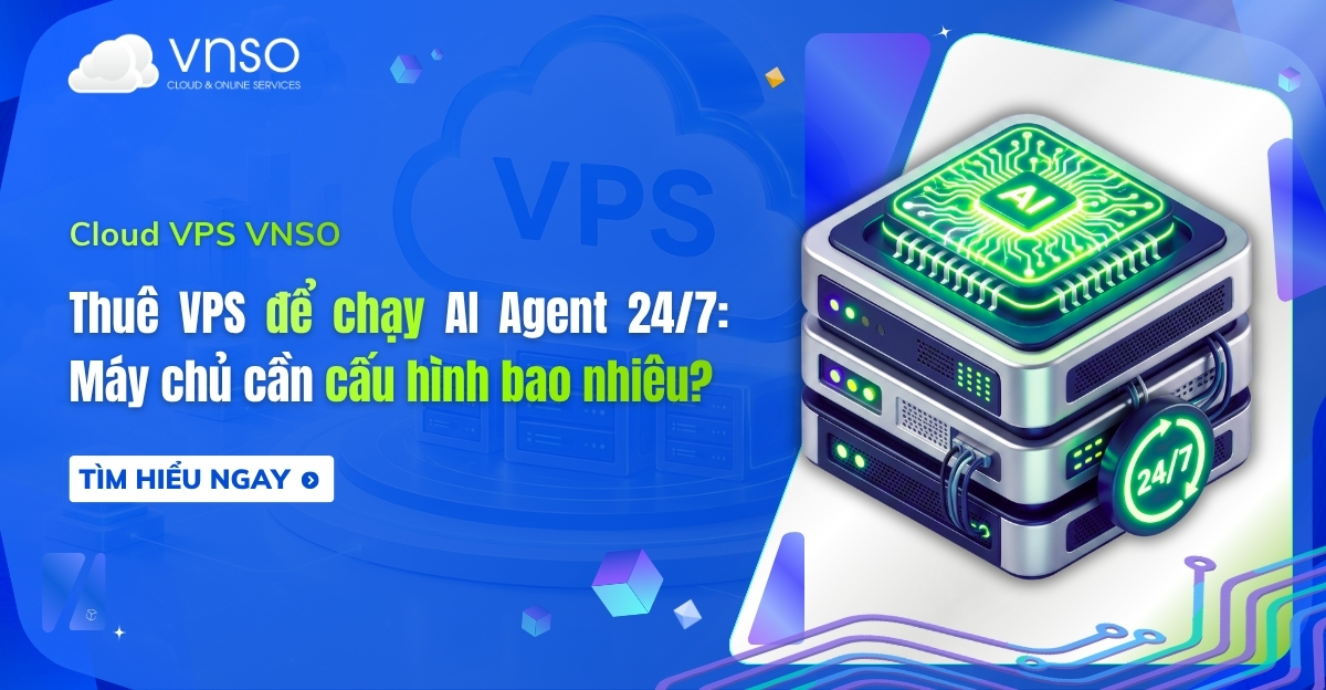 AI Agent hoạt động 24/7 trên máy chủ VPS.